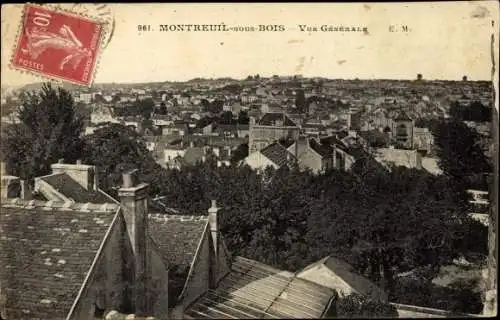Ak Montreuil sous Bois Seine-Saint-Denis, Vue Générale
