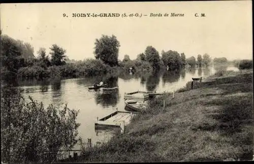 Ak Noisy le Grand Seine et Marne, Les Bords de la Marne