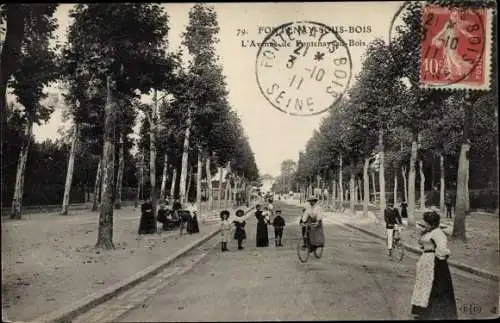 Ak Fontenay sous Bois Val de Marne, Avenue de Fontenay au Bois