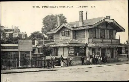 Ak Fontenay sous Bois Val de Marne, La Gare