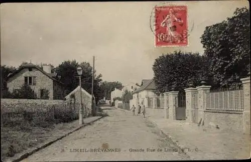 Ak Limeil Brevannes Val de Marne, Grande Rue de Limeil