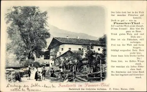 Ak Sankt Leonhard in Passeier San Leonardo in Passiria Südtirol, Sandwirt