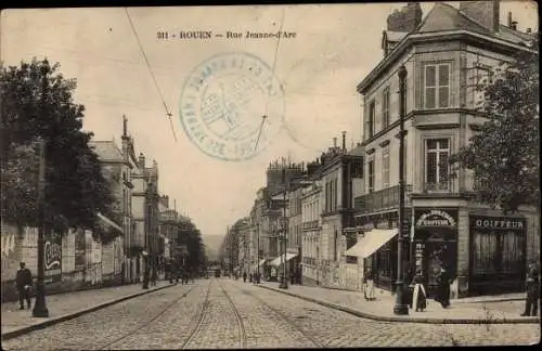 Ak Rouen Seine Maritime, Rue Jeanne d'Arc