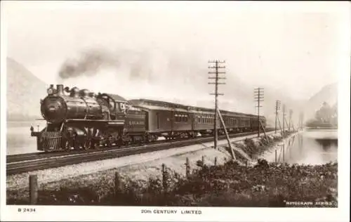 Ak US Amerikanische Eisenbahn, Dampflok