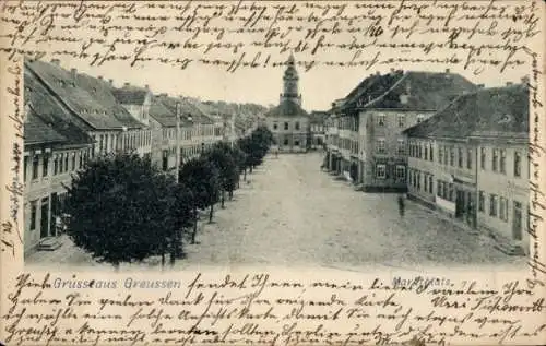 Ak Greußen in Thüringen, Marktplatz