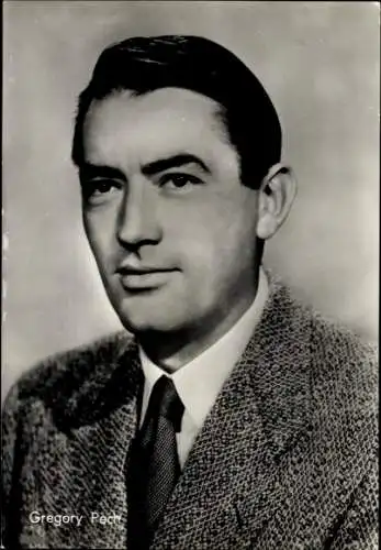 Ak Schauspieler Gregory Peck, Portrait