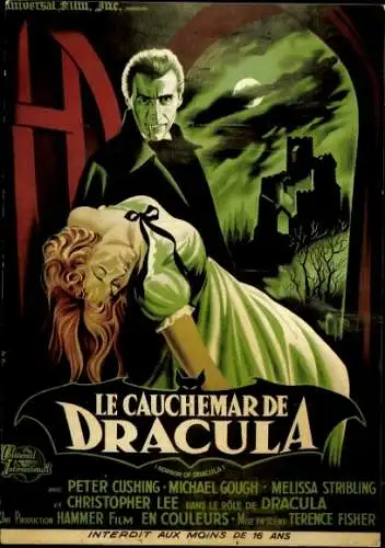 Ak Schauspieler Christopher Lee, Film Le Cauchemar de Dracula, Filmplakat
