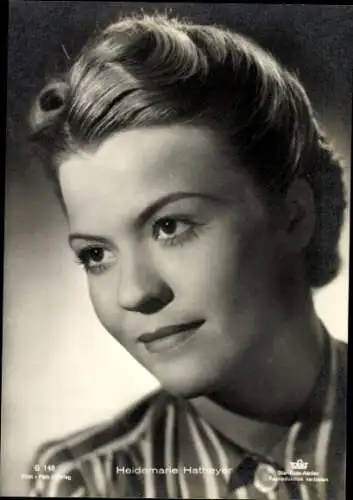 Ak Schauspielerin Heidemarie Hatheyer, Portrait