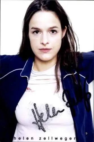 Ak Schauspielerin Helen Zellweger, Portrait, Autogramm