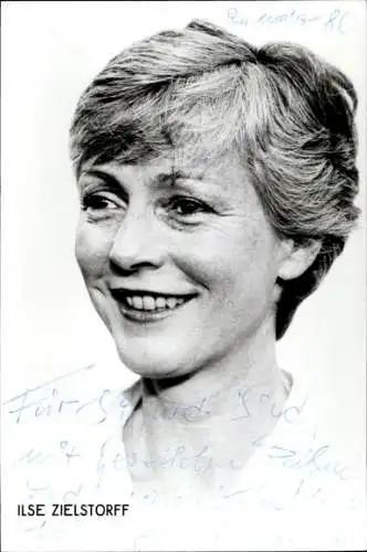 Ak Schauspielerin Ilse Zielstorff, Portrait, Autogramm