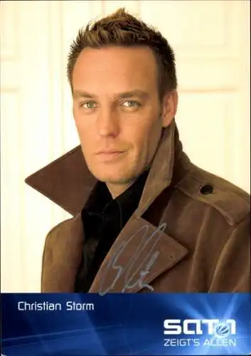 Ak Schauspieler Christian Storm, Portrait, Lenßen und Partner, Autogramm