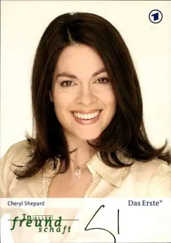 Ak Schauspielerin Cheryl Shepard, Portrait, Autogramm, TV Serie In aller Freundschaft, Das Erste