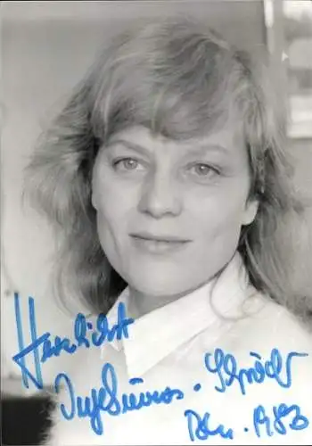 Ak Schauspielerin Inge Sievers-Schröder, Portrait, Autogramm