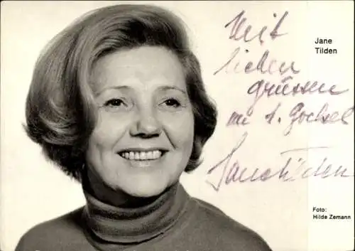 Ak Schauspielerin Jane Tilden,  Portrait, Autogramm