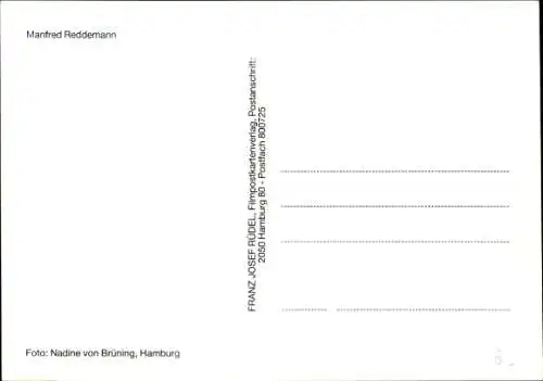Ak Schauspieler Manfred Reddemann, Portrait, Autogramm