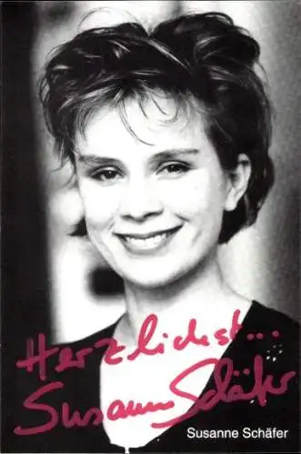 Ak Schauspielerin Susanne Schäfer, Portrait, Autogramm