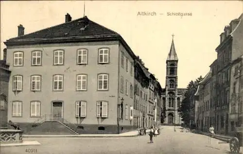 Ak Altkirch Elsass Haut Rhin, Schloßgasse