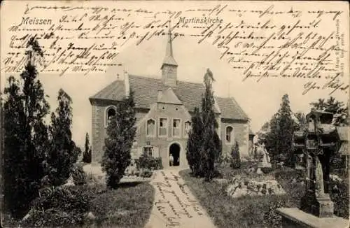 Ak Meißen in Sachsen, Martinskirche