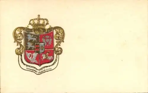 Präge Wappen Ak Schleswig Holstein, Tosamende Ungedelt