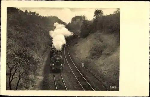 Foto Ak Eisenbahn in Fahrt, Dampflokomotive