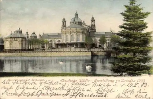 Ak Dresden, Deutsche Städte-Ausstellung 1903, Ausstellungspalast