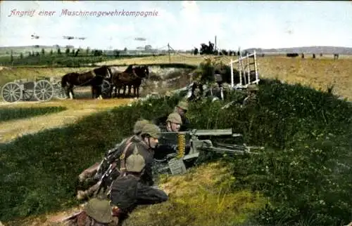 Ak Angriff einer Maschinengewehrkompagnie, Soldaten
