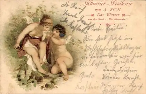 Litho Liebesengel, Amor, Eros