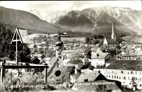 Ak Imst in Tirol, Teilansicht, Heiterwand, Rauchberg