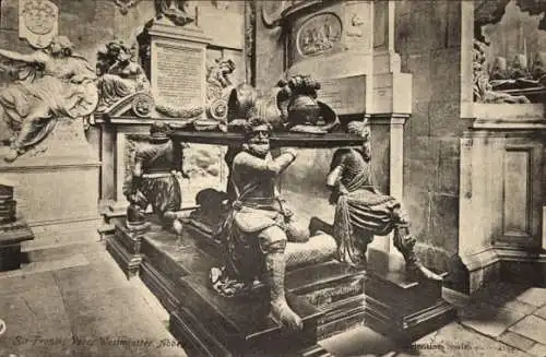 Ak City of Westminster London England, Westminster Abbey, Sir Francis Vere