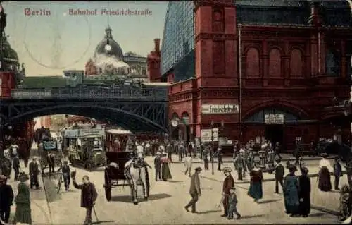 Ak Berlin Mitte, Bahnhof Friedrichstraße