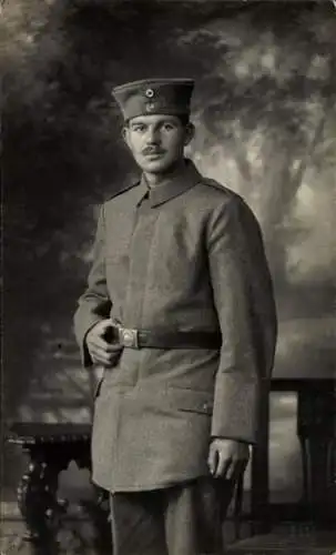 Foto Ak Arbon Kt. Thurgau Schweiz, Soldat in Uniform, Standportrait, I WK