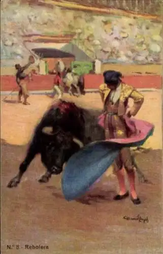 Künstler Ak Bullfight, Rebolera