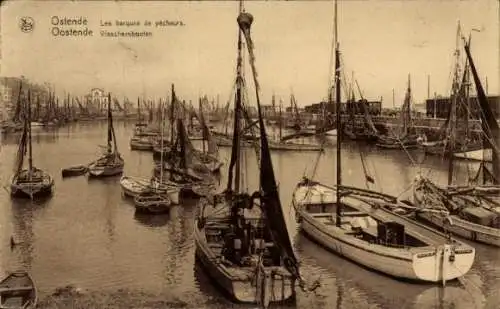 Ak Ostende Ostende Westflandern, Fischerboote