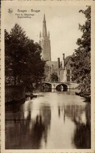 Ak Brügge Brügge Flandern Westflandern, Beginenhofbrücke