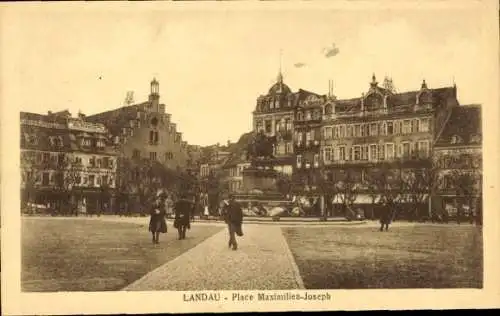 Ak Landau in der Pfalz, Maximilian Joseph Platz