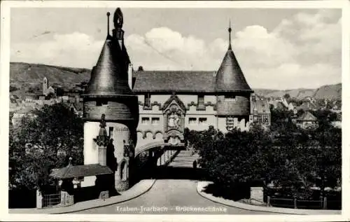 Ak Traben Trarbach an der Mosel, Brückenschänke