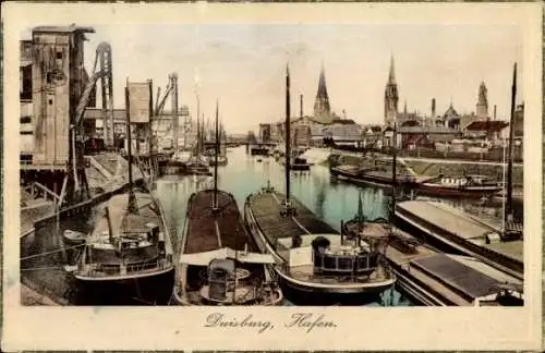 Ak Duisburg im Ruhrgebiet, Hafen