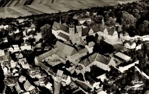 Ak Ilbenstadt Niddatal in Hessen, Luftbild, Basilika