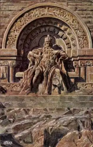 Ak Steinthaleben Kyffhäuserland in Thüringen, Kyffhäuser, Kaiser Wilhelm Denkmal