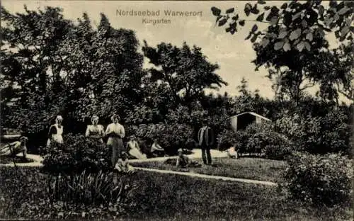 Ak Nordseebad Warwerort in Dithmarschen, Kurgarten