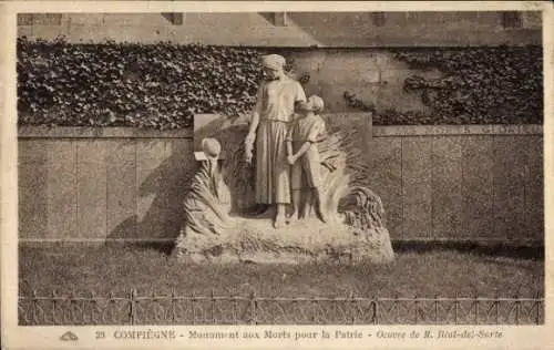 Ak Compiègne Oise, Kriegerdenkmal
