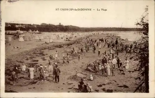 Ak Saint Georges de Didonne Charente Maritime, Strand