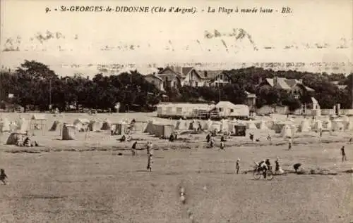 Ak Saint Georges de Didonne Charente Maritime, La Plage a maree basse