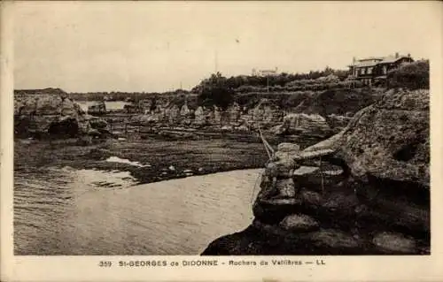 Ak Saint Georges de Didonne Charente Maritime, Rochers de Vallieres