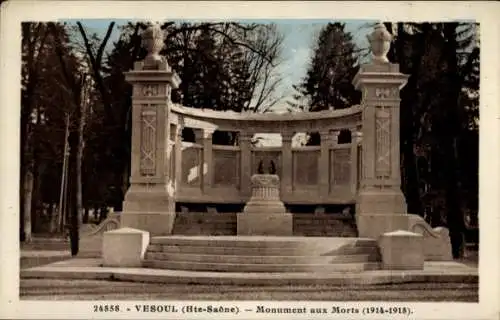 Ak Vesoul Haute Saône, Kriegerdenkmal