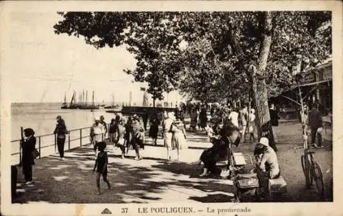 Ak Le Pouliguen Loire Atlantique, Promenade
