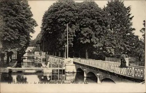 Ak Louviers Eure, Le Pont, Avenue du Docteur Postel
