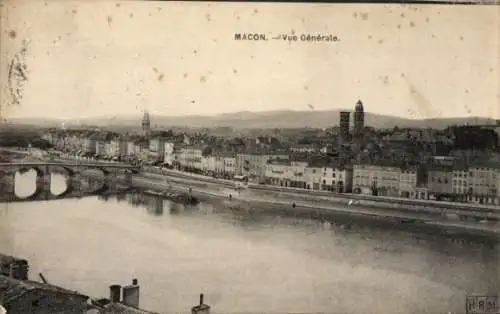 Ak Mâcon Saône-et-Loire, Gesamtansicht