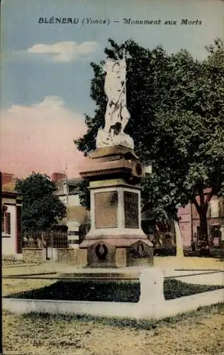 Ak Bléneau Yonne, Kriegerdenkmal