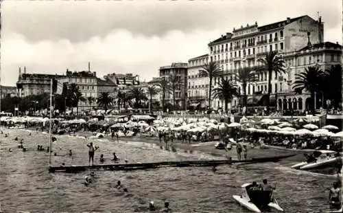 Ak Cannes Alpes Maritimes, Strand, Croisette, Hotels